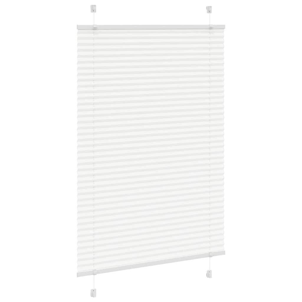 vidaXL Plissee Weiß 85x100 cm Stoffbreite 84,4 cm Polyester