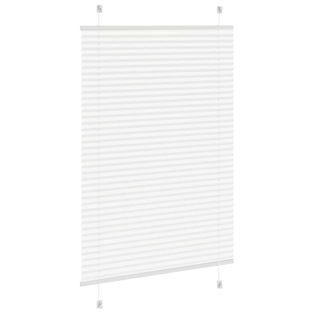 vidaXL Plissee Weiß 85x100 cm Stoffbreite 84,4 cm Polyester