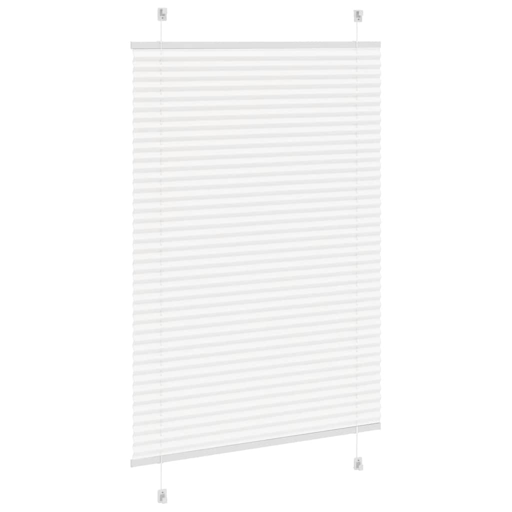 vidaXL Plissee Weiß 100x100 cm Stoffbreite 99,4 cm Polyester