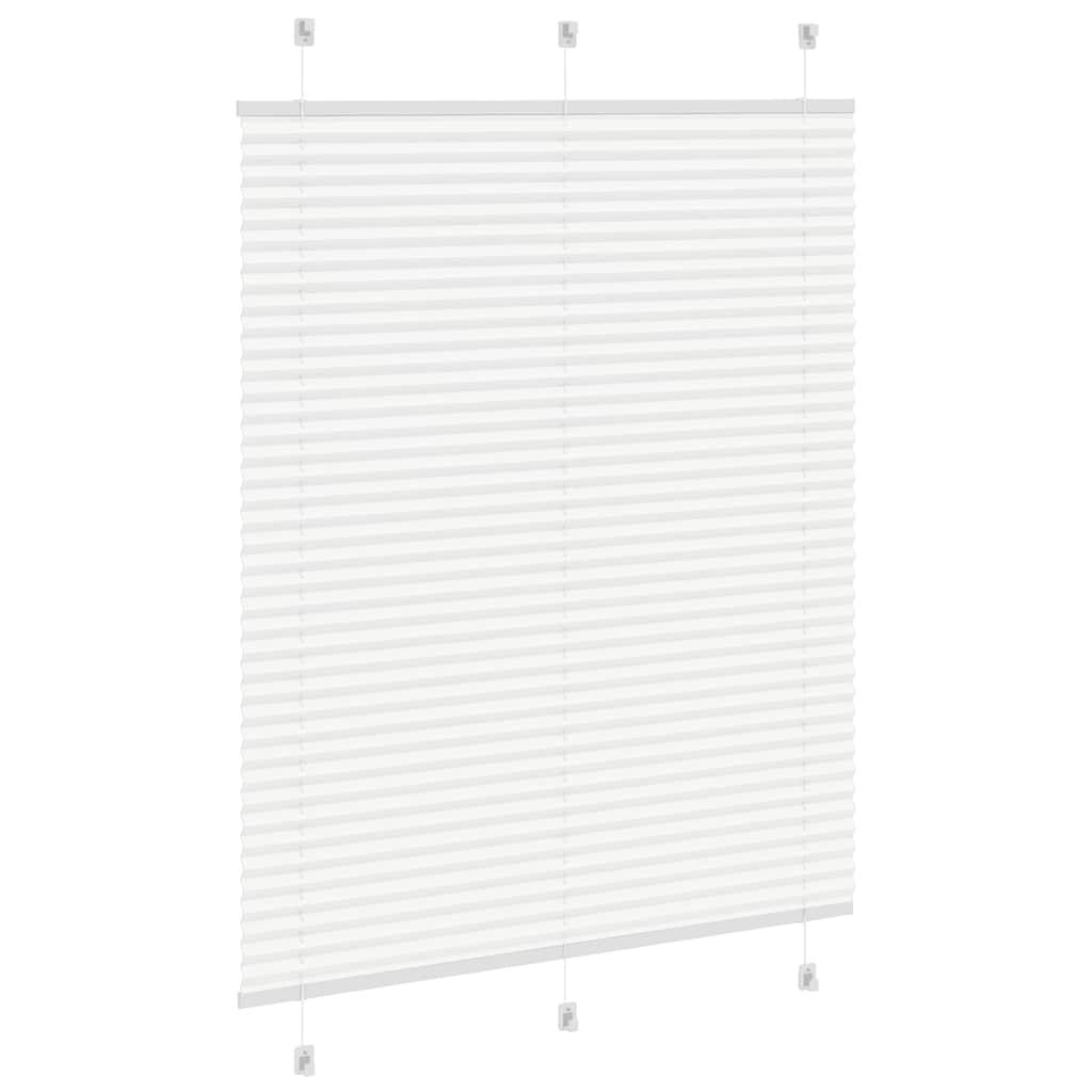 vidaXL Store plissé blanc 105x100 cm largeur du tissu 104,4 cm polyester