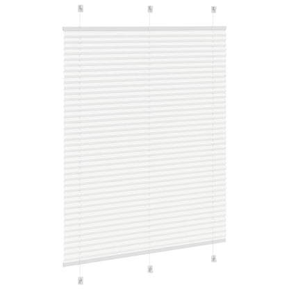 vidaXL Store plissé blanc 105x100 cm largeur du tissu 104,4 cm polyester