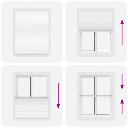vidaXL Store plissé blanc 105x100 cm largeur du tissu 104,4 cm polyester