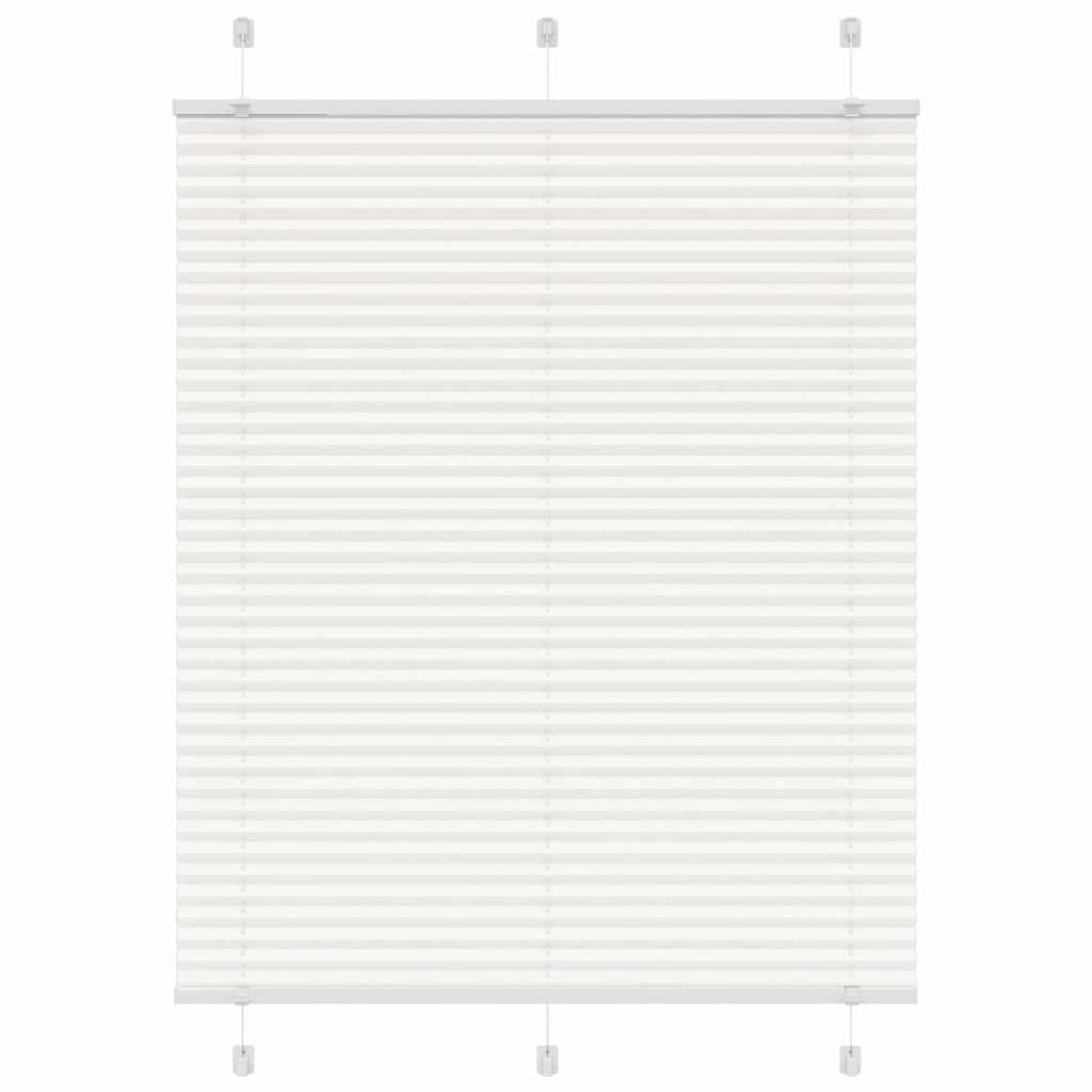 vidaXL Plissee Weiß 110x100 cm Stoffbreite 109,4 cm Polyester