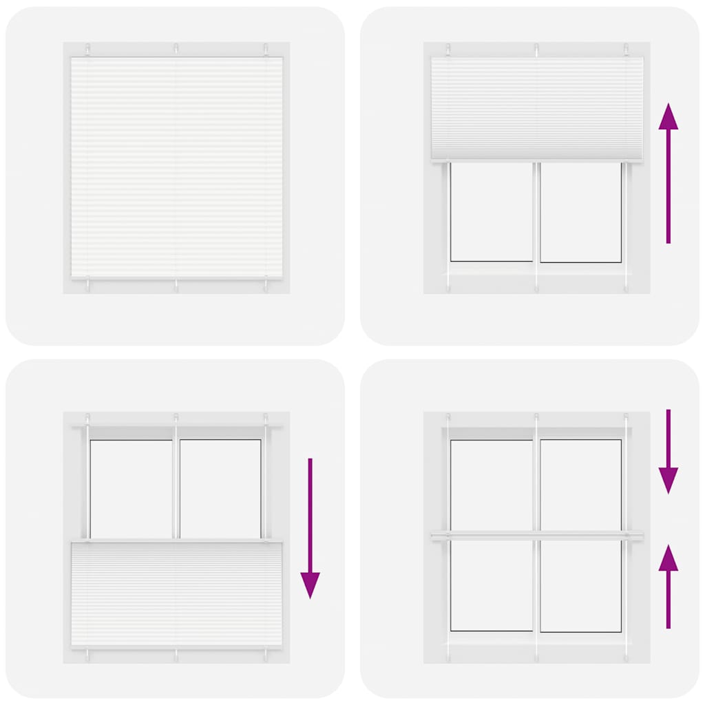 vidaXL Store plissé Blanc 115x100 cm Largeur tissu 114,4 cm Polyester