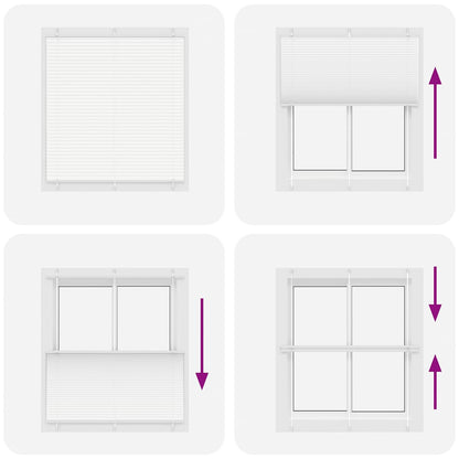 vidaXL Store plissé Blanc 115x100 cm Largeur tissu 114,4 cm Polyester