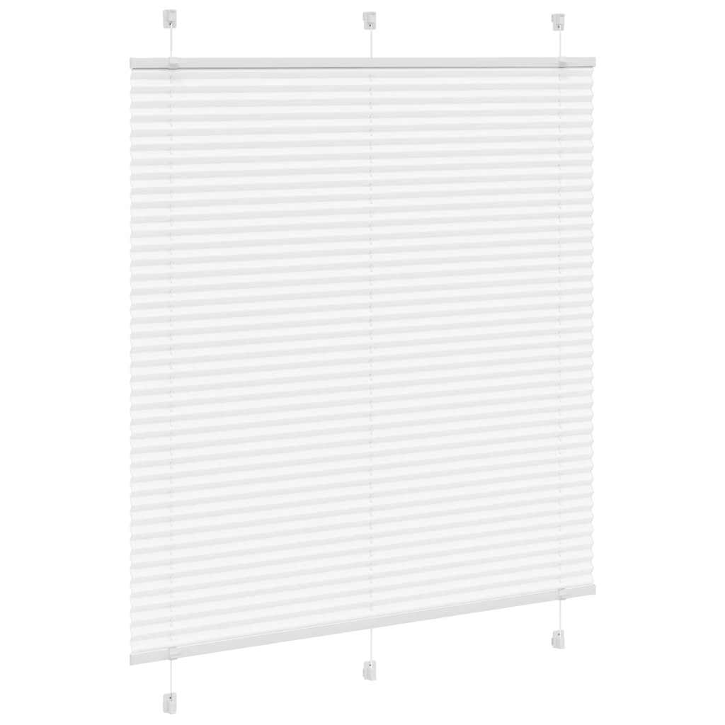 vidaXL Plissee Weiß 120x100 cm Stoffbreite 119,4 cm Polyester