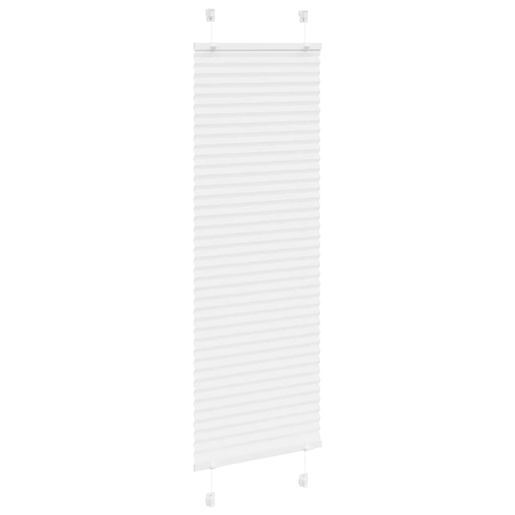 vidaXL Store plissé blanc 50x150 cm, largeur du tissu 49,4 cm, polyester