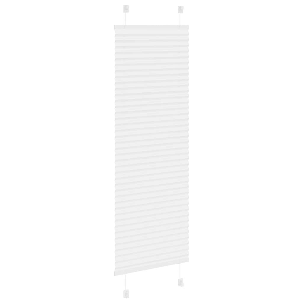 vidaXL Store plissé blanc 50x150 cm, largeur du tissu 49,4 cm, polyester