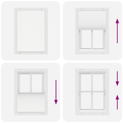 vidaXL Store plissé Blanc 95x150 cm Largeur tissu 94,4 cm Polyester