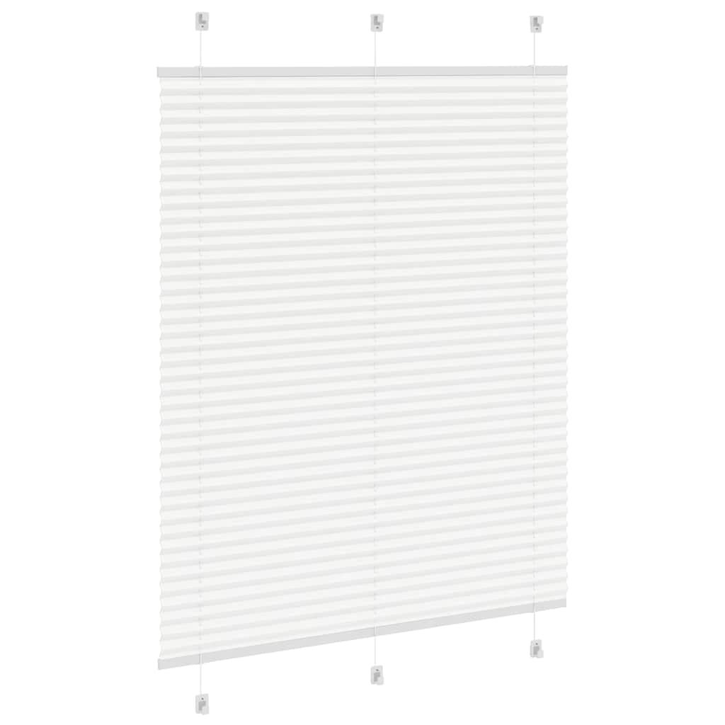 vidaXL Store plissé blanc 105 x 150 cm Largeur du tissu 104,4 cm Polyester