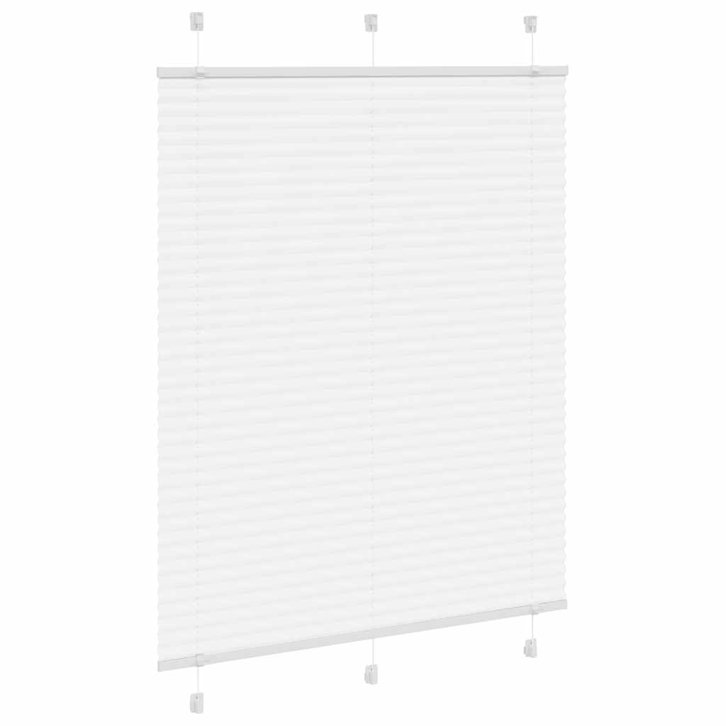 vidaXL Plissee Weiß 110x150 cm Stoffbreite 109,4 cm Polyester