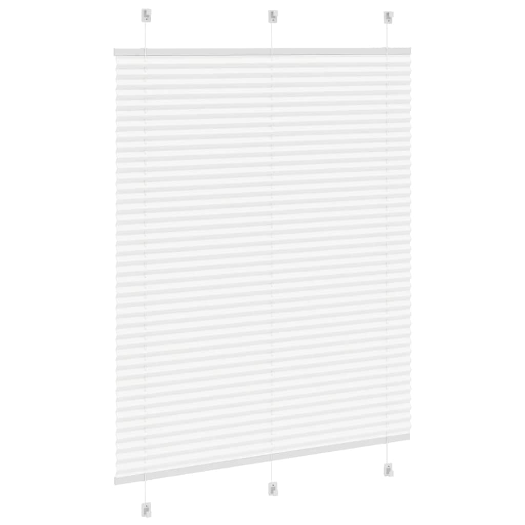 vidaXL Plissee Weiß 110x150 cm Stoffbreite 109,4 cm Polyester