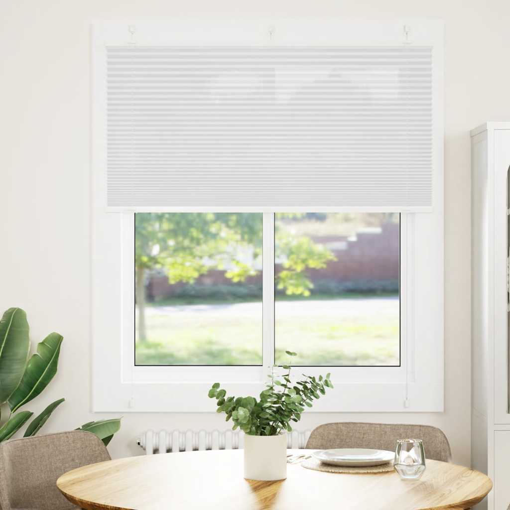 vidaXL Store plissé blanc 115x150 cm Largeur du tissu 114,4 cm Polyester