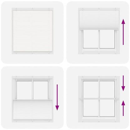 vidaXL Store plissé blanc 115x150 cm Largeur du tissu 114,4 cm Polyester
