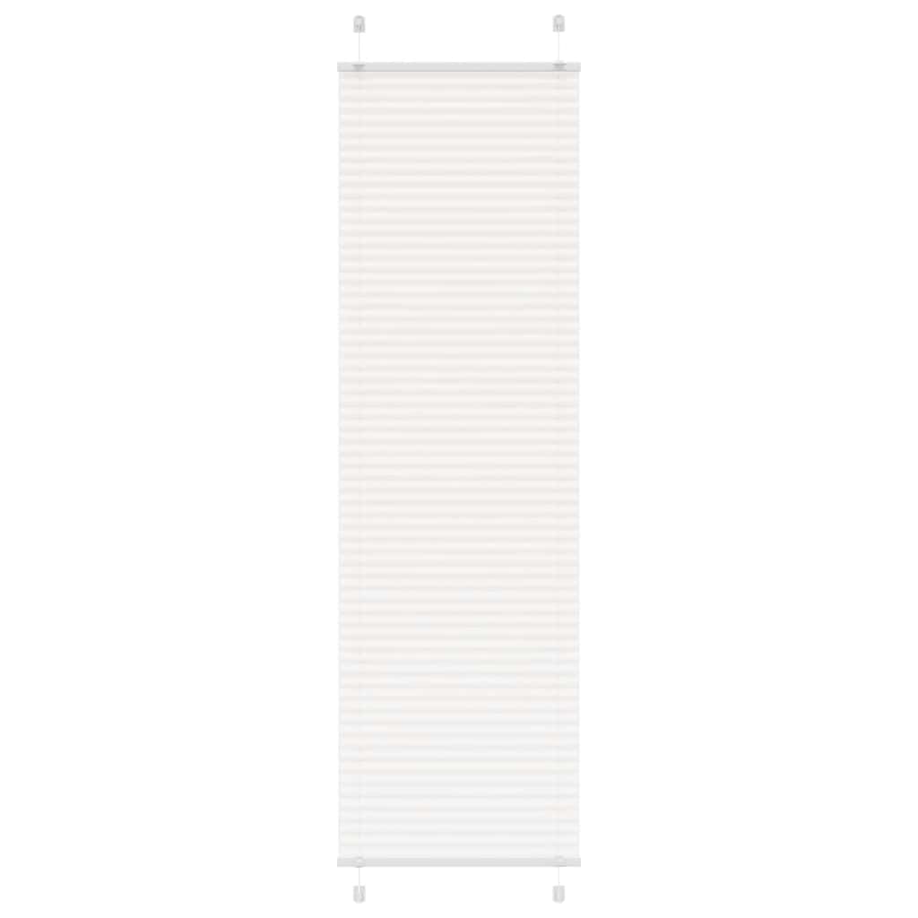 vidaXL Plissee Weiß 55x200 cm Stoffbreite 54,4 cm Polyester