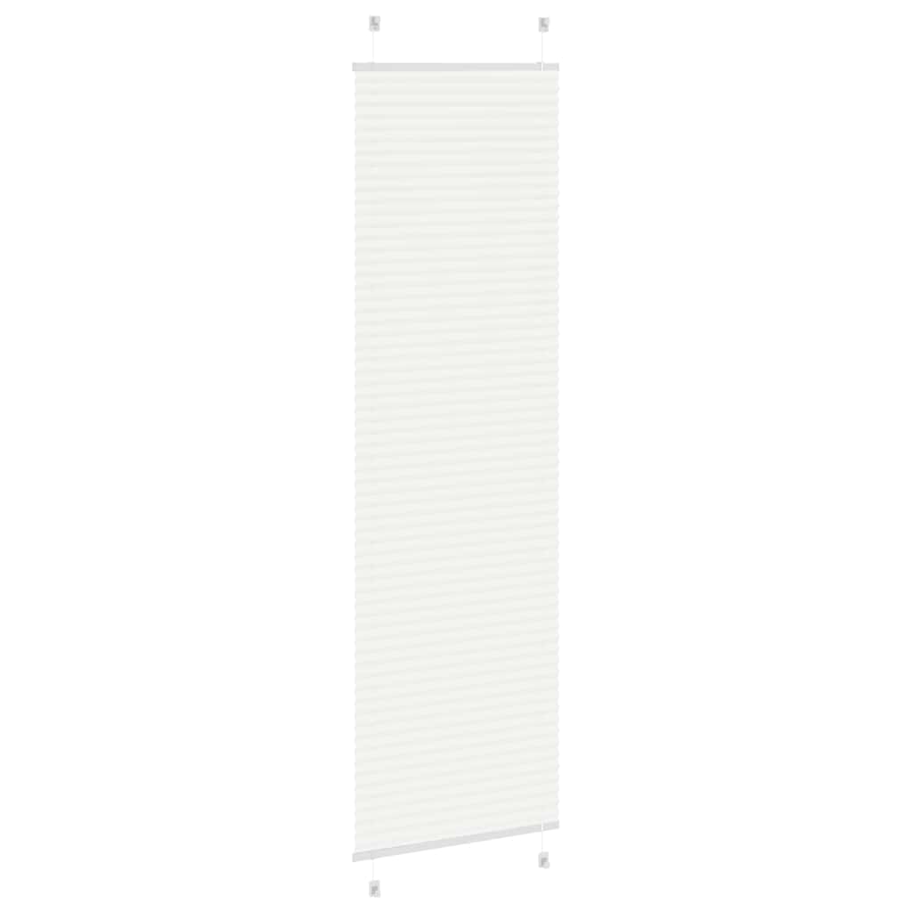 vidaXL Plissee Weiß 55x200 cm Stoffbreite 54,4 cm Polyester