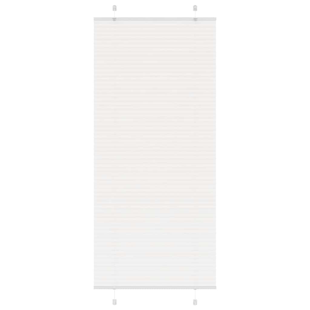 vidaXL Plissee Weiß 85x200 cm Stoffbreite 84,4 cm Polyester