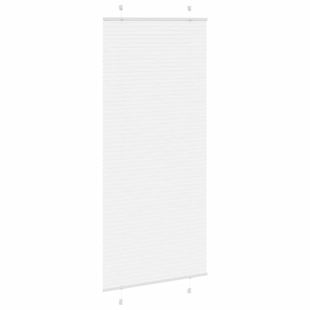vidaXL Plissee Weiß 85x200 cm Stoffbreite 84,4 cm Polyester