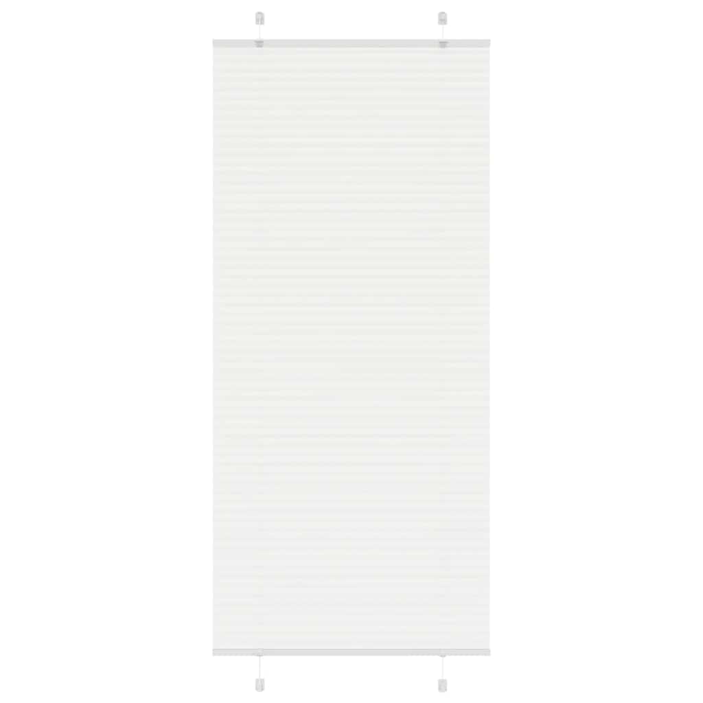 vidaXL Plissee Weiß 90x200 cm Stoffbreite 89,4 cm Polyester