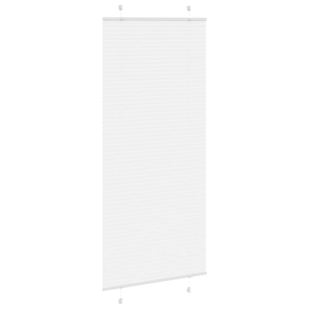 vidaXL Plissee Weiß 90x200 cm Stoffbreite 89,4 cm Polyester