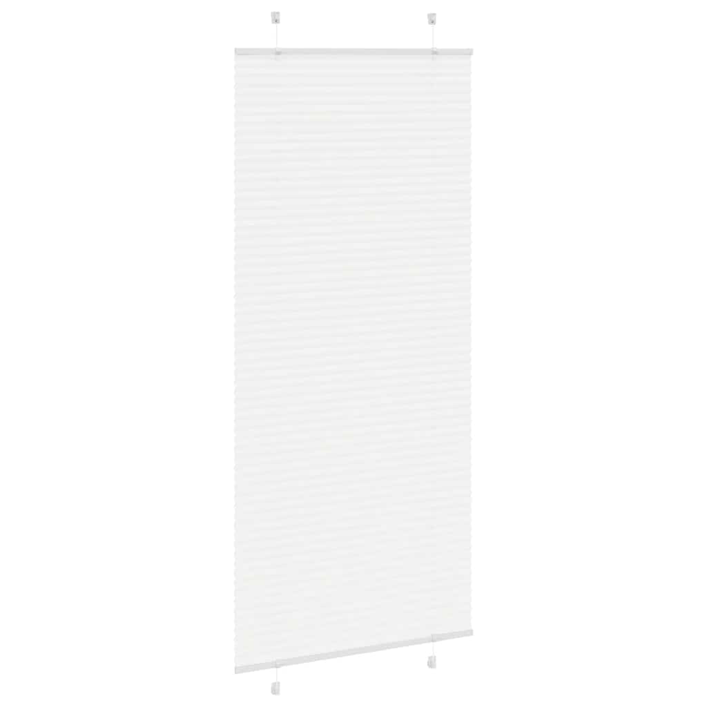 vidaXL Plissee Weiß 90x200 cm Stoffbreite 89,4 cm Polyester