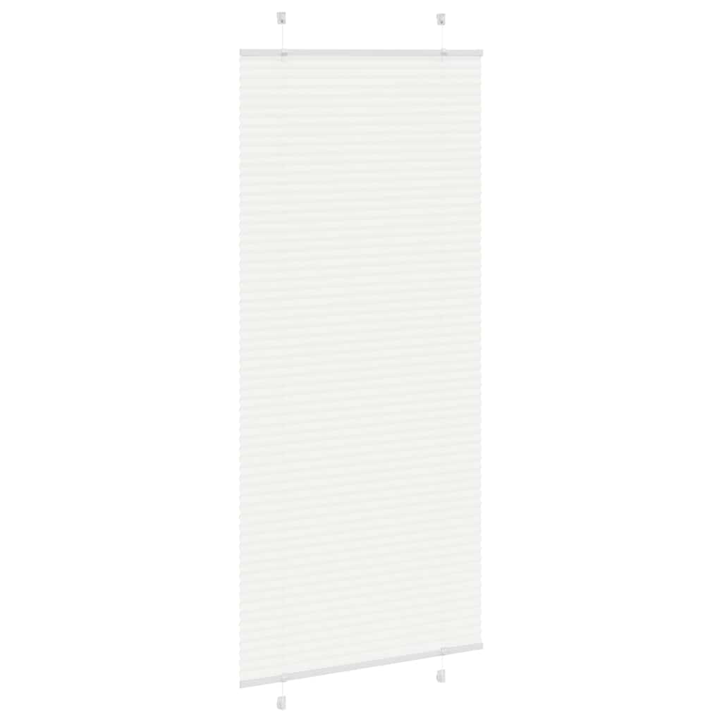vidaXL Plissee Weiß 95x200 cm Stoffbreite 94,4 cm Polyester