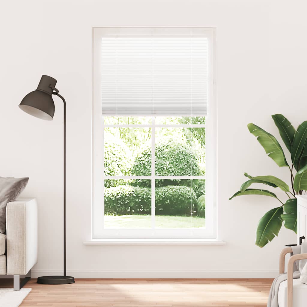 vidaXL Plissee Weiß 105x200 cm Stoffbreite 104,4 cm Polyester