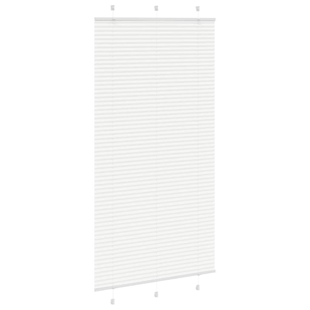 vidaXL Plissee Weiß 105x200 cm Stoffbreite 104,4 cm Polyester