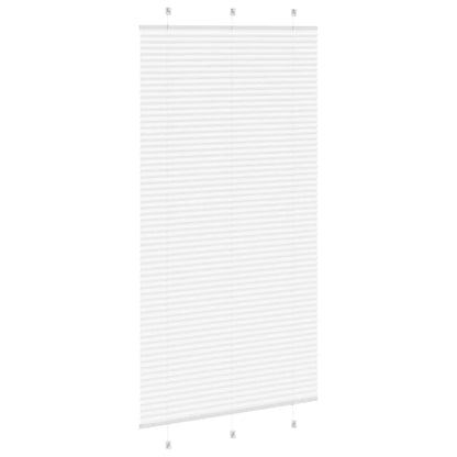 vidaXL Plissee Weiß 105x200 cm Stoffbreite 104,4 cm Polyester