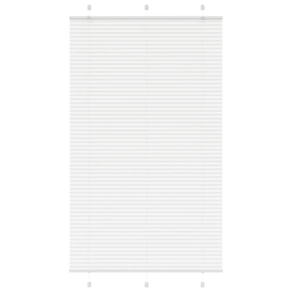 vidaXL Plissee Weiß 115x200 cm Stoffbreite 114,4 cm Polyester