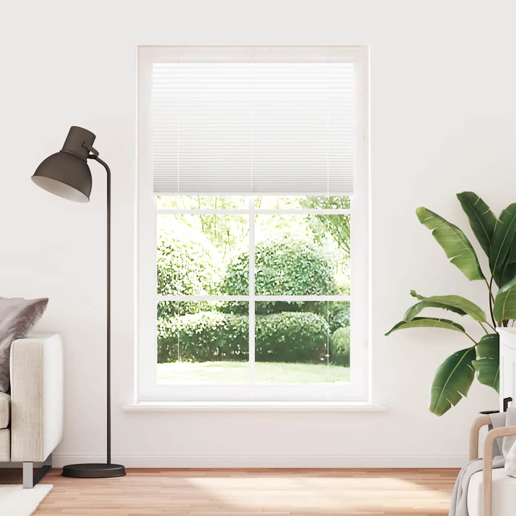 vidaXL Plissee Weiß 115x200 cm Stoffbreite 114,4 cm Polyester