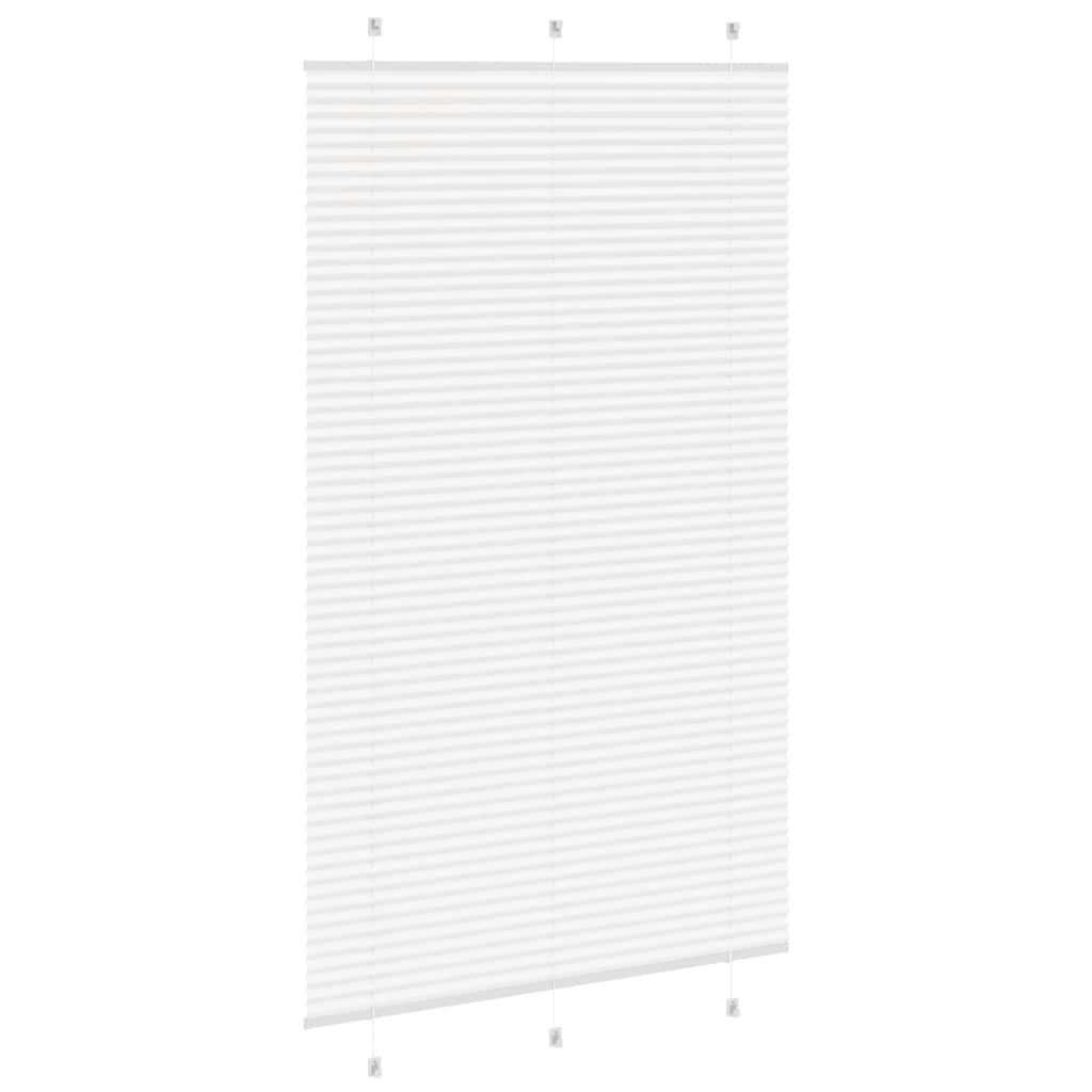 vidaXL Plissee Weiß 120x200 cm Stoffbreite 119,4 cm Polyester