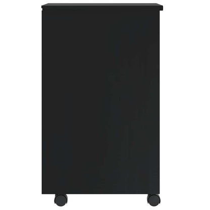vidaXL Rollschrank mit Schubladen MOSS Schwarz Massivholz Kiefer
