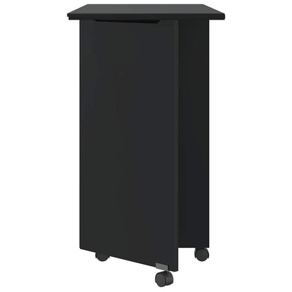 vidaXL Rollschrank mit Schreibtisch MOSS Schwarz Massivholz Kiefer
