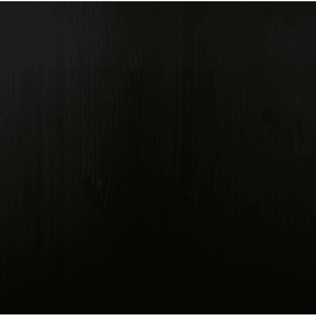 Rollschrank mit Schreibtisch MOSS Schwarz Massivholz Kiefer