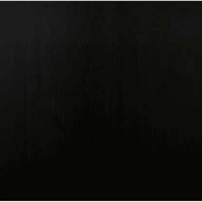 Rollschrank mit Schreibtisch MOSS Schwarz Massivholz Kiefer