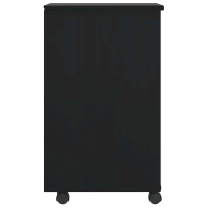 vidaXL Rollschrank mit Schubladen MOSS Schwarz Massivholz Kiefer