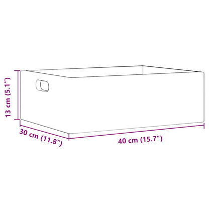vidaXL Holzkiste mit Griffen Schwarz 40x30x13 cm Massivholz Kiefer