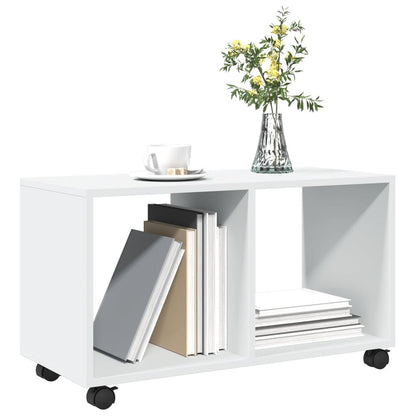 vidaXL Meuble à roulettes blanc 72x33x42,5 cm en bois d'ingénierie