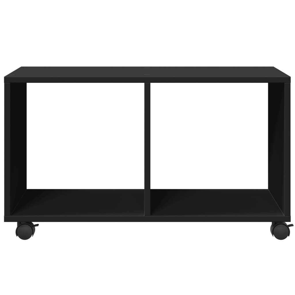 vidaXL Meuble roulant Noir 72x33x42,5 cm Bois d'ingénierie