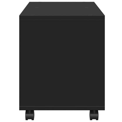 vidaXL Meuble roulant Noir 72x33x42,5 cm Bois d'ingénierie