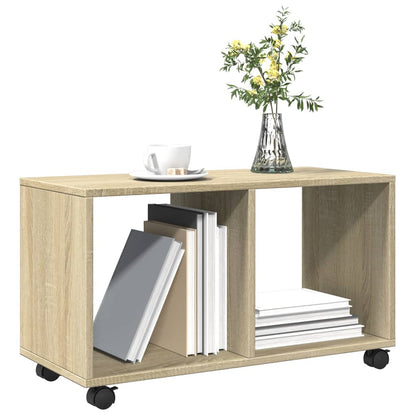 vidaXL Meuble à roulettes Chêne Sonoma 72x33x42,5 cm Bois d'ingénierie