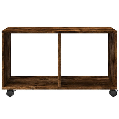 vidaXL Armoire à roulettes Chêne fumé 72x33x42,5 cm Bois d'ingénierie