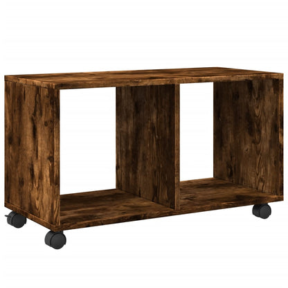 vidaXL Armoire à roulettes Chêne fumé 72x33x42,5 cm Bois d'ingénierie
