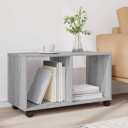 vidaXL Caisson roulant gris Sonoma 72x33x42,5 cm Bois d'ingénierie