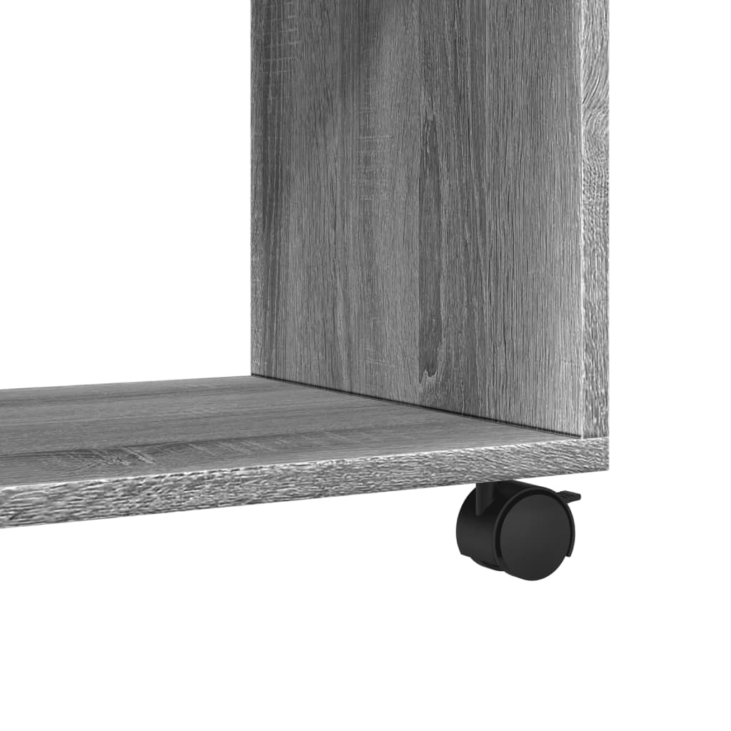 vidaXL Caisson roulant gris Sonoma 72x33x42,5 cm Bois d'ingénierie