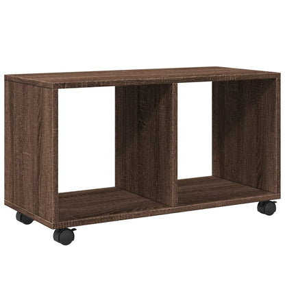 vidaXL Meuble à roulettes marron aspect chêne 72x33x42,5 cm bois d'ingénierie
