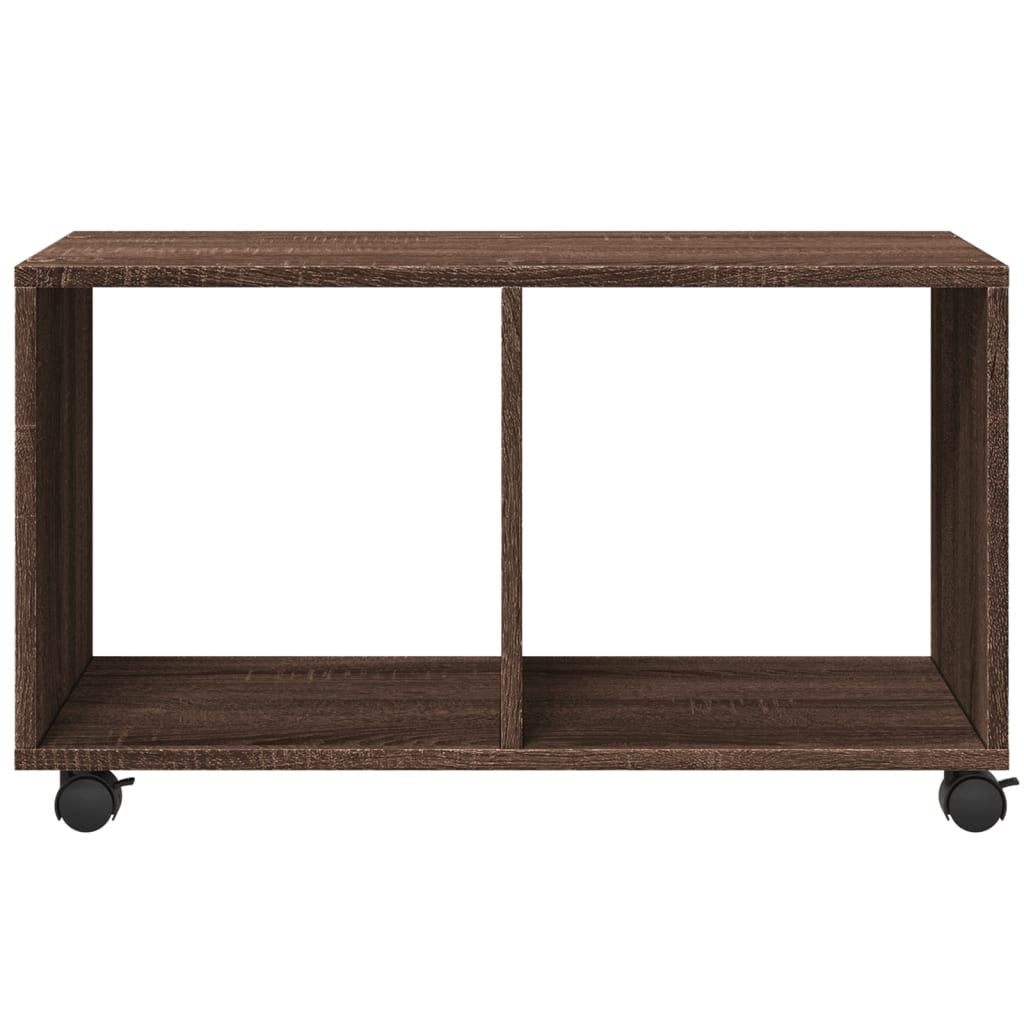 vidaXL Meuble à roulettes marron aspect chêne 72x33x42,5 cm bois d'ingénierie
