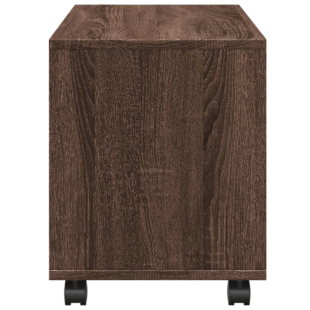 vidaXL Meuble à roulettes marron aspect chêne 72x33x42,5 cm bois d'ingénierie