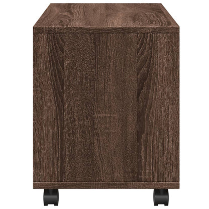 vidaXL Meuble à roulettes marron aspect chêne 72x33x42,5 cm bois d'ingénierie